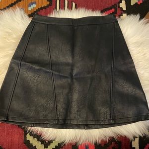 NWT Vegan Leather A-line Mini Skirt